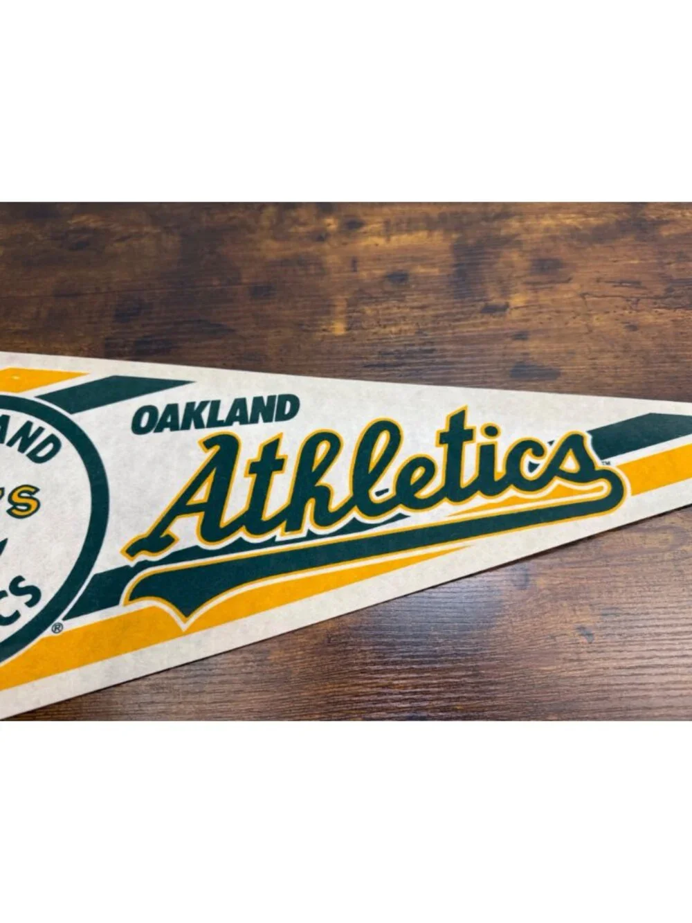 Oakland Athletics Vintage MLB Pennant Flag With Classic logo 29.5 inches